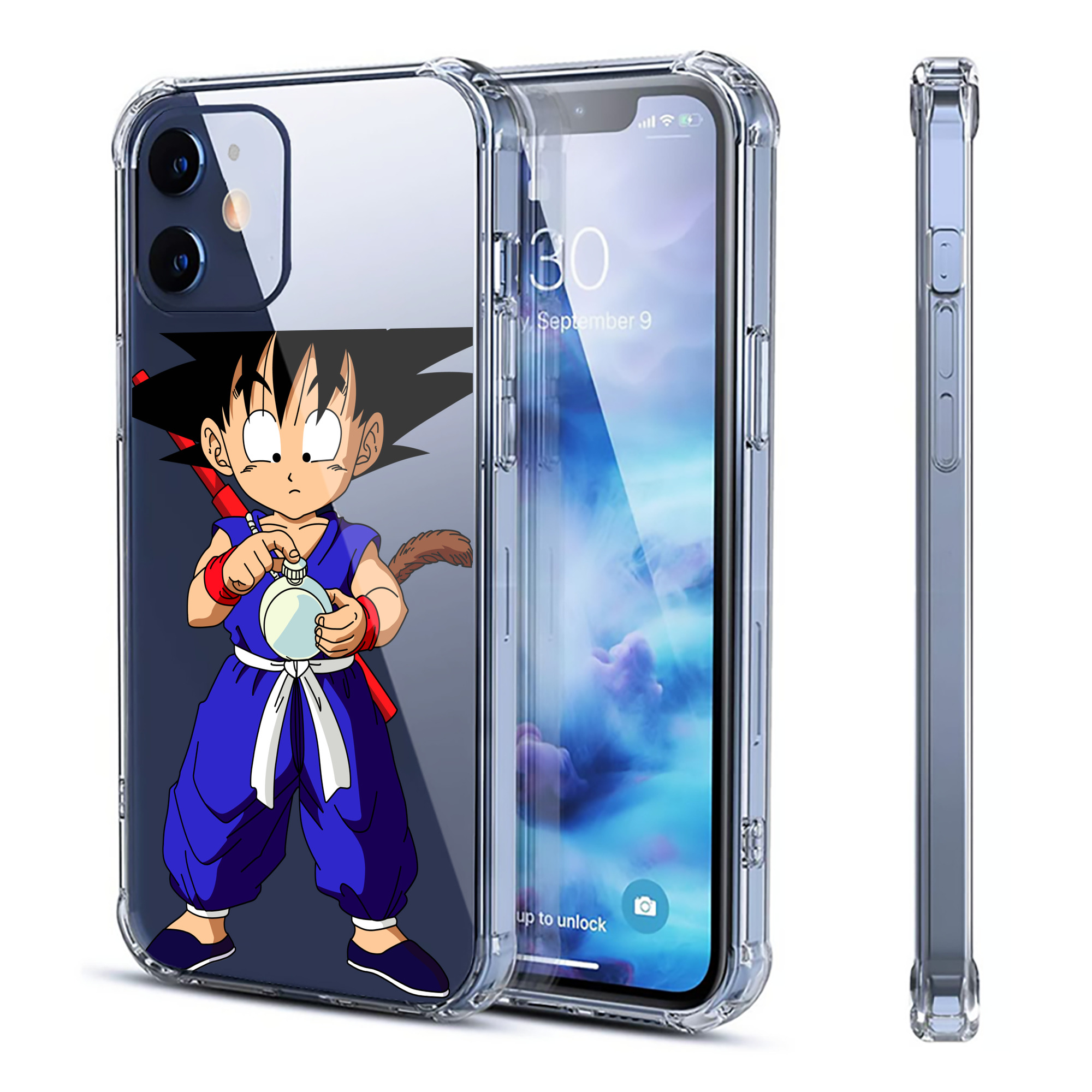 （画像用） ドラゴンボール 孫悟空（そん ごくう）Son Goku カカロット DRAGON BALL Kakarotto 【iPhone 12シリーズ対応】透明スマホケース（クリアソフトケース）